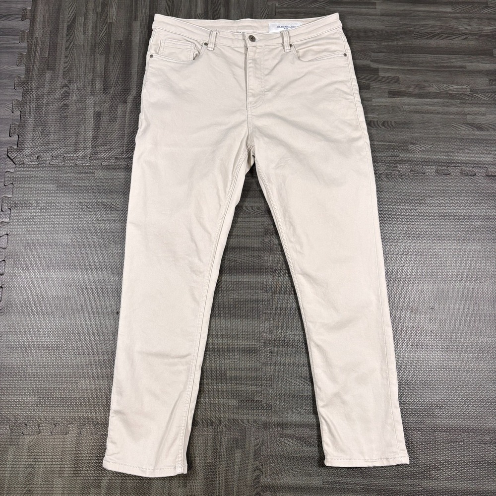 The Perfect Jean Denkhaki Pants Men 34x30 Gray Slim Fit Casual